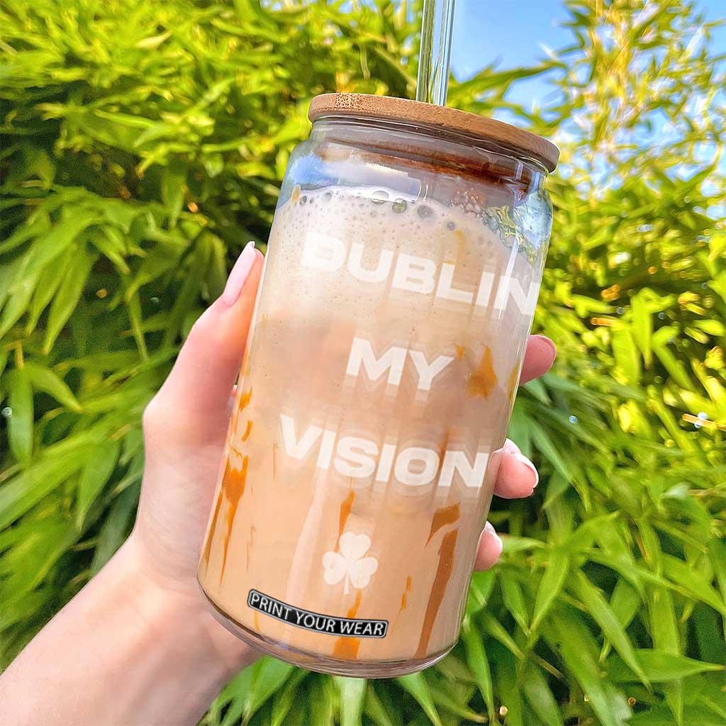 Funny Irish Beer Drinking St Patrick's Day Dublin My Vision Glass Can Shamrock TS11 Print Your Wear
