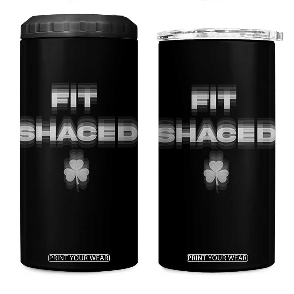 Funny Irish Beer Drinking St Patrick's Day Fit Shaced 4 in 1 Can Cooler Tumbler Shamrock TS11 One Size: 16 oz Black Print Your Wear