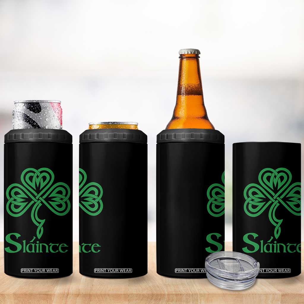 Funny Irish Beer Drinking St Patrick's Day Slainte 4 in 1 Can Cooler Tumbler Celtic Shamrock TS11 Print Your Wear