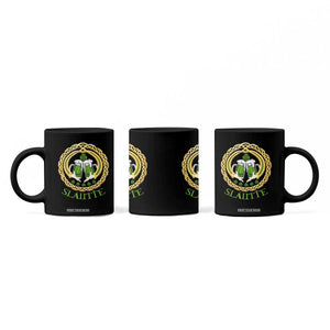 Funny Irish Beer Drinking St Patrick's Day Slainte Coffee Mug Claddagh Ring Celtic Shamrock TS11 Print Your Wear