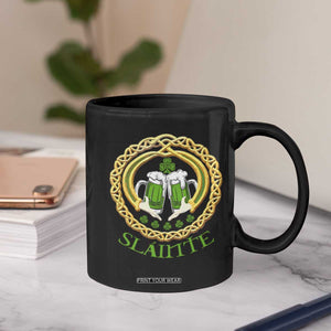 Funny Irish Beer Drinking St Patrick's Day Slainte Coffee Mug Claddagh Ring Celtic Shamrock TS11 Print Your Wear