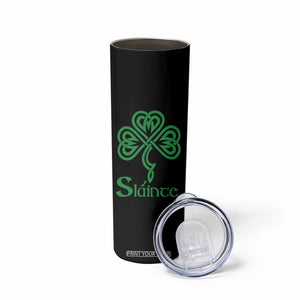 Funny Irish Beer Drinking St Patrick's Day Slainte Skinny Tumbler Celtic Shamrock TS11 Print Your Wear