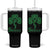 Funny Irish Beer Drinking St Patrick's Day Slainte Tumbler With Handle Celtic Shamrock TS11 One Size: 40 oz Black Print Your Wear