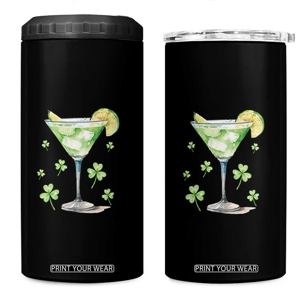 Funny Irish St Patrick's Day Cocktail 4 in 1 Can Cooler Tumbler Let's Get Shamrocked Irish Festival TS11 One Size: 16 oz Black Print Your Wear