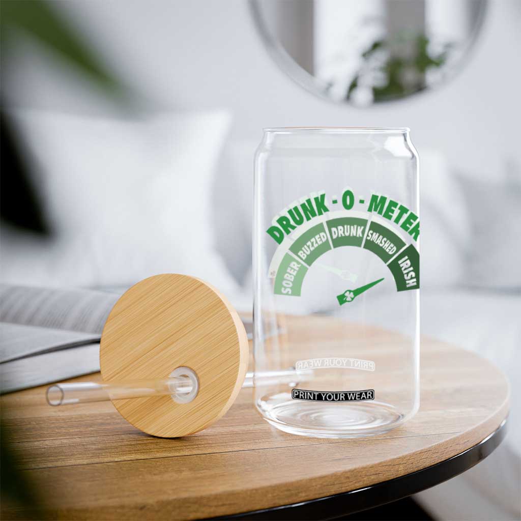 Funny Irish St. Patrick's Day Glass Can Drunk-O-Meter Drinking Party Shamrock TS11 Print Your Wear
