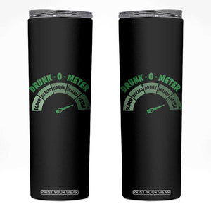 Funny Irish St. Patrick's Day Skinny Tumbler Drunk-O-Meter Drinking Party Shamrock TS11 Black Print Your Wear