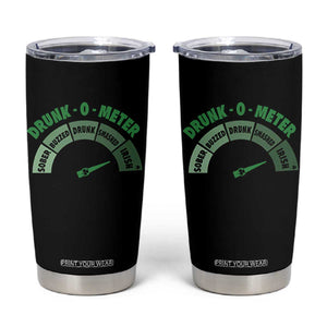 Funny Irish St. Patrick's Day Tumbler Cup Drunk-O-Meter Drinking Party Shamrock TS11 Black Print Your Wear