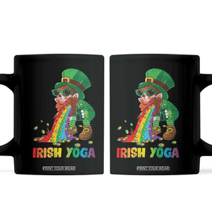 Funny Irish Yoga St Patrick's Day Beer Drinking Coffee Mug Drunk Leprechaun TS11 Black Print Your Wear