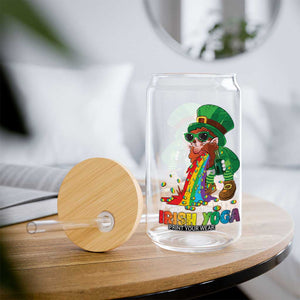 Funny Irish Yoga St Patrick's Day Beer Drinking Glass Can Drunk Leprechaun TS11 Print Your Wear