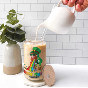 Funny Irish Yoga St Patrick's Day Beer Drinking Glass Can Drunk Leprechaun TS11 Print Your Wear