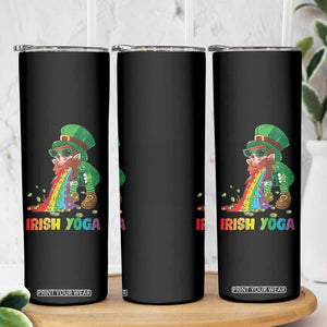 Funny Irish Yoga St Patrick's Day Beer Drinking Skinny Tumbler Drunk Leprechaun TS11 Print Your Wear