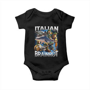 Funny Italian Brainrot Gen Z Meme Baby Onesie TS11 Black Print Your Wear