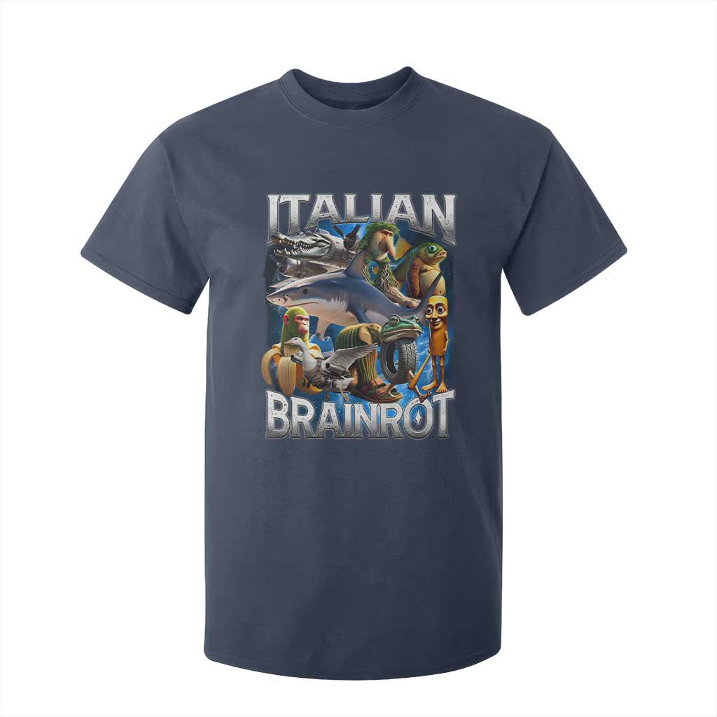 Funny Italian Brainrot Gen Z Meme T Shirt For Kid TS11 Navy Print Your Wear