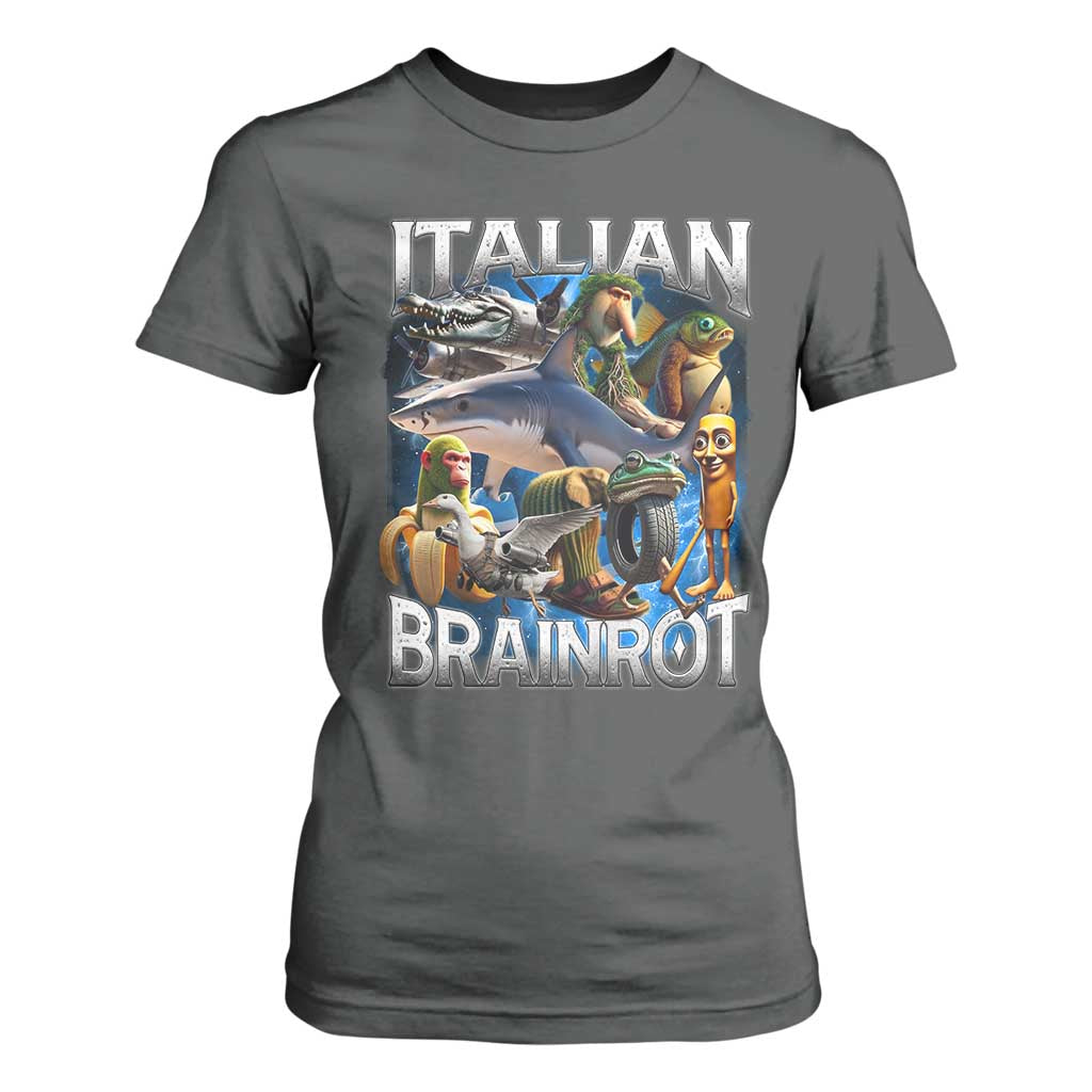 Funny Italian Brainrot Gen Z Meme T Shirt For Women TS11 Dark Heather Print Your Wear