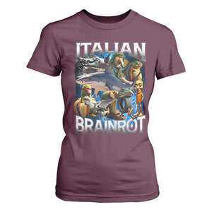 Funny Italian Brainrot Gen Z Meme T Shirt For Women TS11 Maroon Print Your Wear