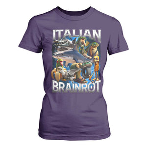 Funny Italian Brainrot Gen Z Meme T Shirt For Women TS11 Purple Print Your Wear