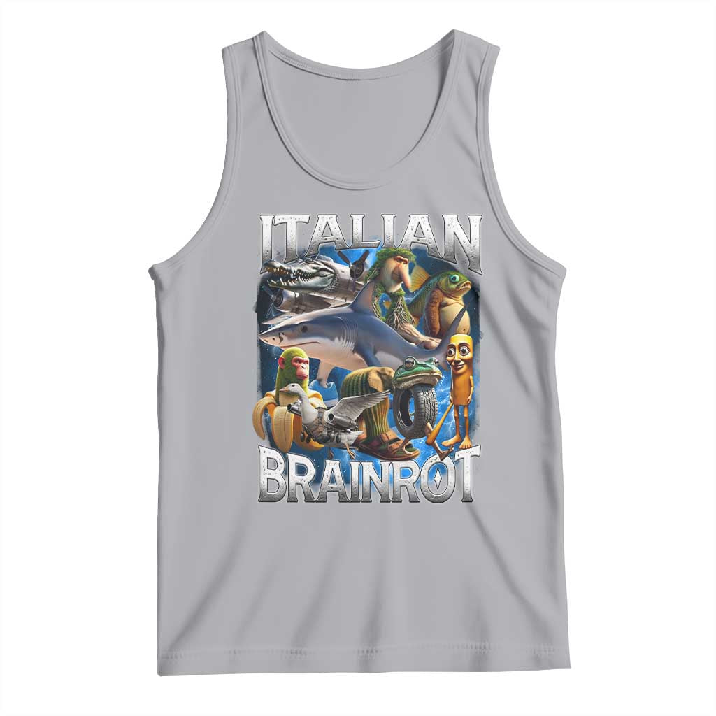 Funny Italian Brainrot Gen Z Meme Tank Top TS11 Athletic Heather Print Your Wear