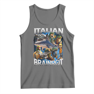 Funny Italian Brainrot Gen Z Meme Tank Top TS11 Black Heather Print Your Wear