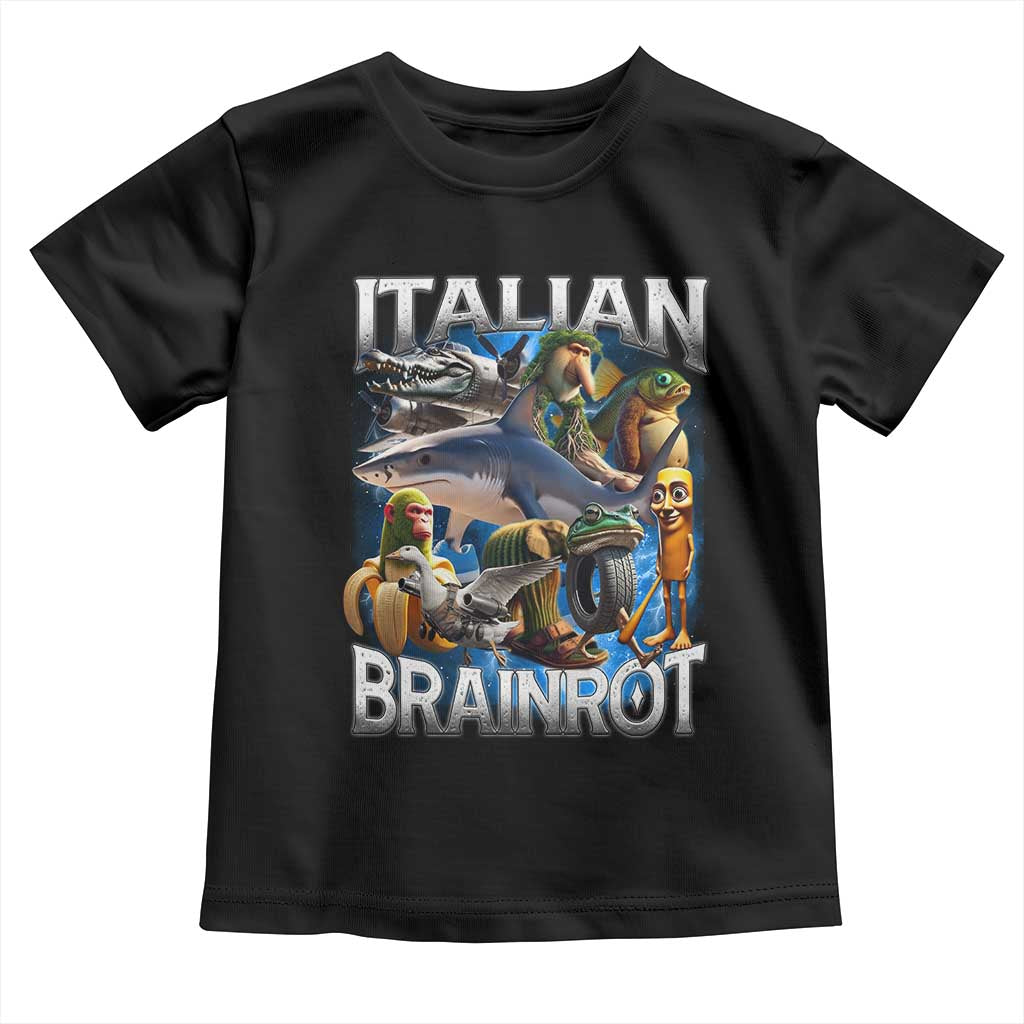Funny Italian Brainrot Gen Z Meme Toddler T Shirt TS11 Black Print Your Wear