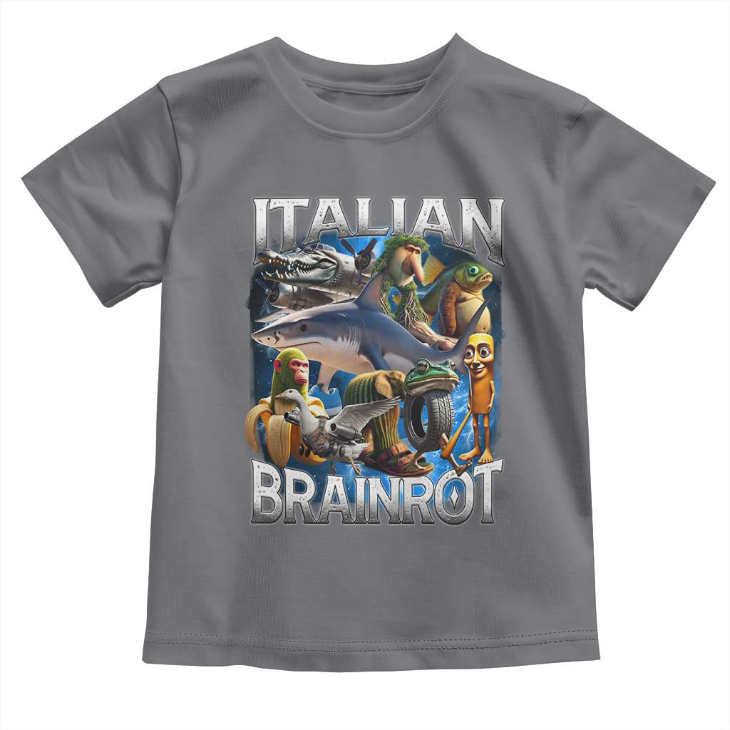 Funny Italian Brainrot Gen Z Meme Toddler T Shirt TS11 Charcoal Print Your Wear