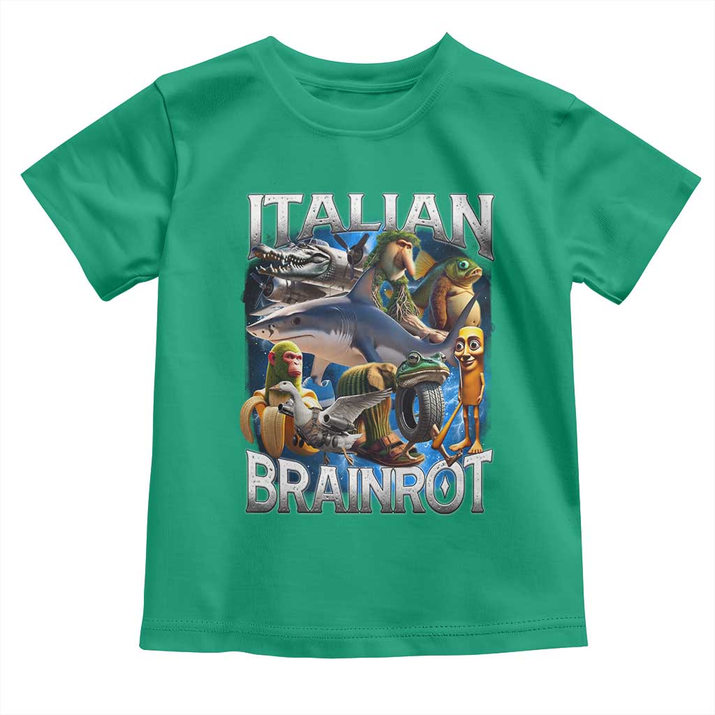 Funny Italian Brainrot Gen Z Meme Toddler T Shirt TS11 Irish Green Print Your Wear