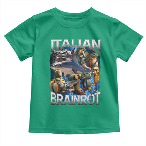 Funny Italian Brainrot Gen Z Meme Toddler T Shirt TS11 Irish Green Print Your Wear