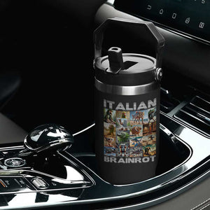 Funny Italian Brainrot Meme Art Flip Straw Tumbler Surreal Humor Pop Culture Collage TS02 Print Your Wear