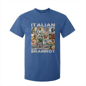 Funny Italian Brainrot Meme Art T Shirt For Kid Surreal Humor Pop Culture Collage TS02 Royal Blue Print Your Wear