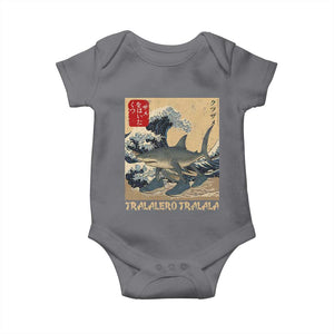 Funny Italian Brainrot Tralalero Tralala Shark Baby Onesie Japanese Art Gen Z Meme TS11 Charcoal Print Your Wear