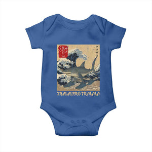 Funny Italian Brainrot Tralalero Tralala Shark Baby Onesie Japanese Art Gen Z Meme TS11 Royal Blue Print Your Wear