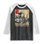Funny Italian Brainrot Tralalero Tralala Shark Raglan Shirt Japanese Art Gen Z Meme TS11 Black White Print Your Wear