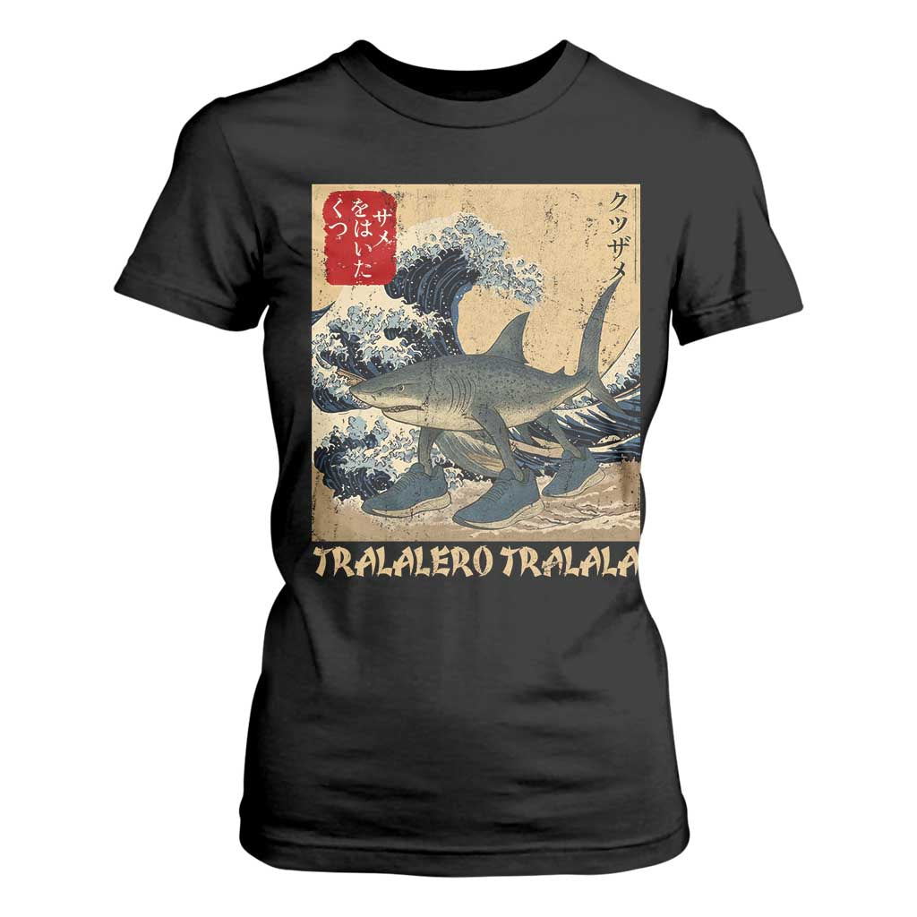 Funny Italian Brainrot Tralalero Tralala Shark T Shirt For Women Japanese Art Gen Z Meme TS11 Black Print Your Wear