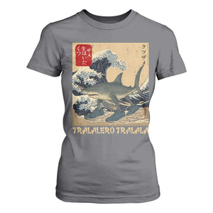 Funny Italian Brainrot Tralalero Tralala Shark T Shirt For Women Japanese Art Gen Z Meme TS11 Charcoal Print Your Wear