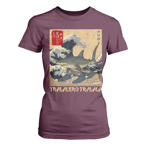 Funny Italian Brainrot Tralalero Tralala Shark T Shirt For Women Japanese Art Gen Z Meme TS11 Maroon Print Your Wear