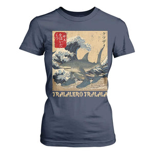 Funny Italian Brainrot Tralalero Tralala Shark T Shirt For Women Japanese Art Gen Z Meme TS11 Navy Print Your Wear