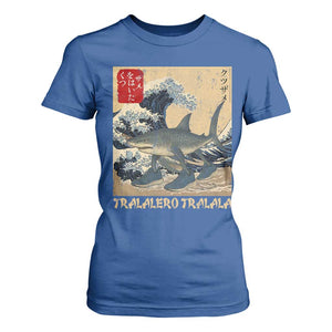Funny Italian Brainrot Tralalero Tralala Shark T Shirt For Women Japanese Art Gen Z Meme TS11 Royal Blue Print Your Wear