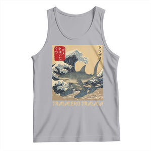 Funny Italian Brainrot Tralalero Tralala Shark Tank Top Japanese Art Gen Z Meme TS11 Athletic Heather Print Your Wear
