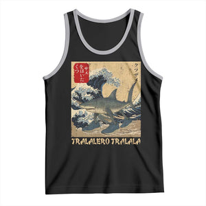 Funny Italian Brainrot Tralalero Tralala Shark Tank Top Japanese Art Gen Z Meme TS11 Black Athletic Heather Print Your Wear