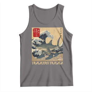Funny Italian Brainrot Tralalero Tralala Shark Tank Top Japanese Art Gen Z Meme TS11 Deep Heather Print Your Wear