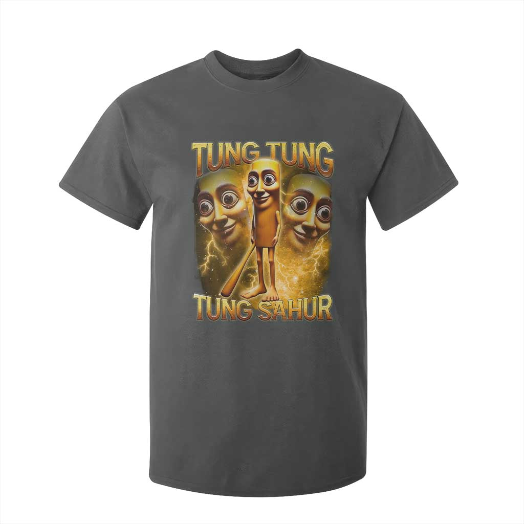 Funny Italian Brainrot Tung Tung Tung Sahur T Shirt For Kid Gen Z Meme TS11 Dark Heather Print Your Wear