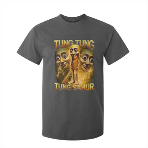 Funny Italian Brainrot Tung Tung Tung Sahur T Shirt For Kid Gen Z Meme TS11 Dark Heather Print Your Wear