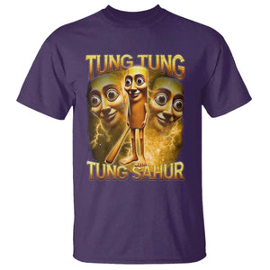 Funny Italian Brainrot Tung Tung Tung Sahur T Shirt Gen Z Meme TS11 Purple Print Your Wear