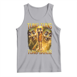Funny Italian Brainrot Tung Tung Tung Sahur Tank Top Gen Z Meme TS11 Athletic Heather Print Your Wear