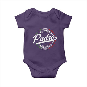 Funny Italian Dad Baby Onesie El Mejor Padre Del Mundo Father's Day TS11 Purple Print Your Wear