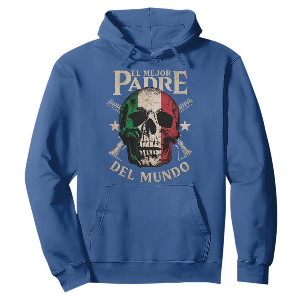 Funny Italian Dad Hoodie El Mejor Padre Del Mundo Skull Fathers Day TS11 Royal Blue Print Your Wear