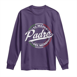 Funny Italian Dad Long Sleeve Shirt El Mejor Padre Del Mundo Father's Day TS11 Purple Print Your Wear