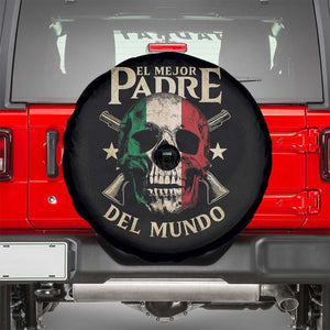 Funny Italian Dad Spare Tire Cover El Mejor Padre Del Mundo Skull Father's Day TS11 Black Print Your Wear