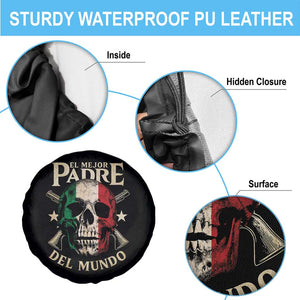 Funny Italian Dad Spare Tire Cover El Mejor Padre Del Mundo Skull Father's Day TS11 Print Your Wear