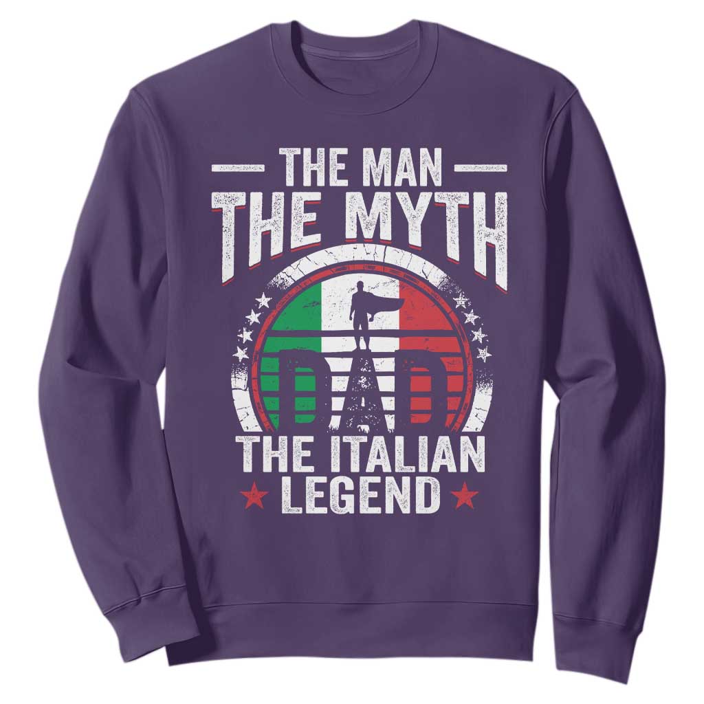 Funny Italian Dad Sweatshirt The Man The Myth The Italian Legend TS11 Purple Print Your Wear