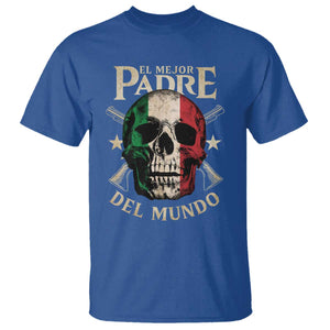 Funny Italian Dad T Shirt El Mejor Padre Del Mundo Skull Fathers Day TS11 Royal Blue Print Your Wear